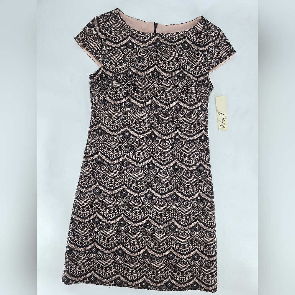 Lilly Pulitzer Black and Pink‎ Lace Mini Dress